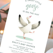 Modern Sweet Little Goose Baby shower Kaart