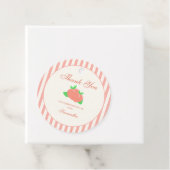 Modern Sweet Little Peach Baby shower Bedankjes Labels (In situ)