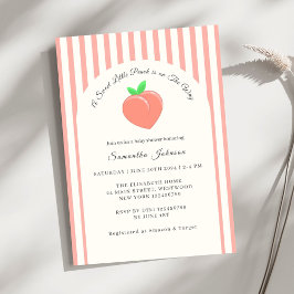 Modern Sweet Little Peach Baby shower Kaart