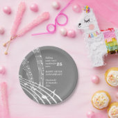 Modern SWEET MUSIC Happy Silver Jubileum Papieren Bordje (Feest)