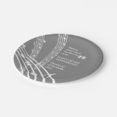 Modern SWEET MUSIC Happy Silver Jubileum Papieren Bordje (Gekanteld)