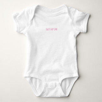 Modern Sweet New Baby NAME Pink Typography Romper