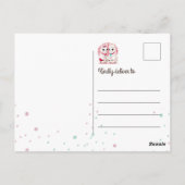 Modern Sweet Pastel Schattige Llama Valentijnsdag Briefkaart (Achterkant)
