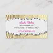 MODERN SWEET schattig cupcake roze goud retro sunb Visitekaartje (Achterkant)