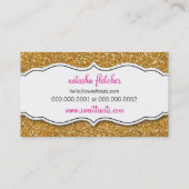 MODERN SWEET schattige cupcake roze goud glitter Visitekaartje (Achterkant)