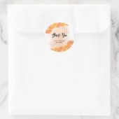 Modern Sweet Sinaasappel Citrus Slice Summer dank  Ronde Sticker (Tas)