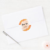 Modern Sweet Sinaasappel Citrus Slice Summer dank  Ronde Sticker (Envelop)