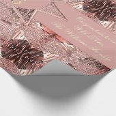 Modern Sweet Sixteen Elegant Faux Roos Gold Cadeaupapier (Hoek)