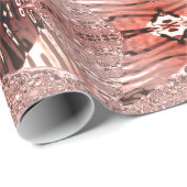 Modern Sweet Sixteen Elegant Faux Roos Gold Cadeaupapier (Rol Hoek)