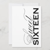 Modern Sweet Sixteen Kaart (Voorkant)