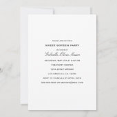 Modern Sweet Sixteen Kaart (Achterkant)