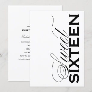 Modern Sweet Sixteen Kaart
