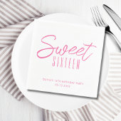 Modern Sweet Sixteen Roze Meisjes 16de partij Servet