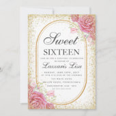 Modern Sweet Sixteen Surprise verjaardagsfeestje Kaart (Voorkant)