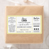 Modern Sweet Vanilla Scented Soy Candle Label (Insitu)