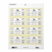 Modern Sweet Vanilla Scented Soy Candle Label (Full Sheet)