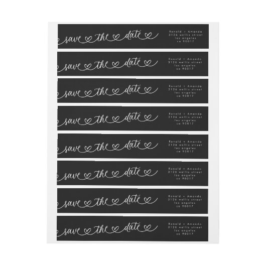 Modern Sweethearts Wedding Save the Date (Vel)