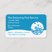 Modern Swimming Pool Service Unique Visitekaartje (Voorkant)