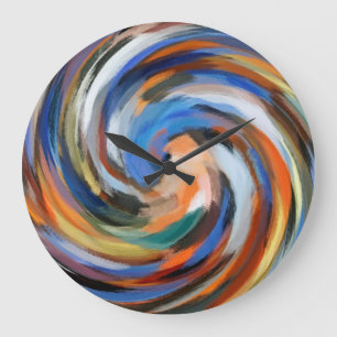 Modern Swirl Abstract Art #37 Grote Klok