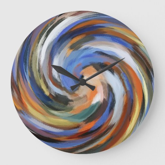 Modern Swirl Abstract Art #37 Grote Klok (Voorkant)