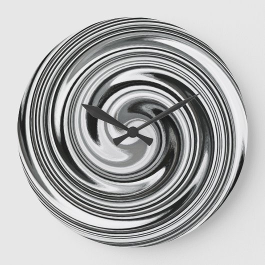 Modern Swirl Abstracte Art. 7 Grote Klok (Voorkant)