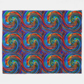 Modern Swirl Abstracte Art. 8 Fleece Deken (Voorkant (Horizontaal))