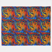 Modern Swirl Abstracte Art. 9 Fleece Deken (Voorkant (Horizontaal))