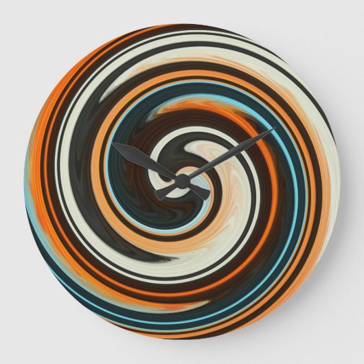 Modern Swirl Abstracte Art. 9 Grote Klok (Voorkant)