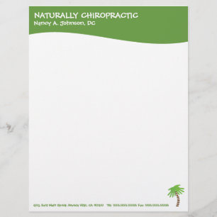 Modern Swirl Chiropractic Letterhead Gepersonaliseerd Briefhoofd