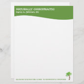 Modern Swirl Chiropractic Letterhead Gepersonaliseerd Briefhoofd (Voorkant / Achterkant)