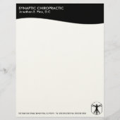 Modern Swirl Chiropractic Letterhead Gepersonaliseerd Briefhoofd (Voorkant)