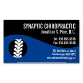 Modern Swirl Chiropractic Visitekaartje Magnet Magnetisch Visitekaartje (Voorkant)