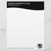 Modern Swirl Feminine Chiropractic Letterhead Briefhoofd Ontwerp (Voorkant)