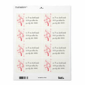 Modern Swirl Flourish Scroll  Leaf Pattern Etiket (Full Sheet)