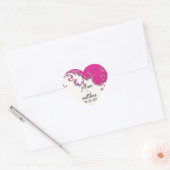 Modern Swirl Flourish Scroll  Leaf Pattern Hart Sticker (Envelop)