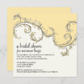 Modern Swirl Flourish Scroll Leaf Pattern Kaart (Voorkant / Achterkant)