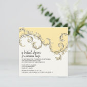 Modern Swirl Flourish Scroll Leaf Pattern Kaart (Staand voorkant)