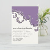 Modern Swirl Flourish Scroll Leaf Pattern Kaart (Staand voorkant)