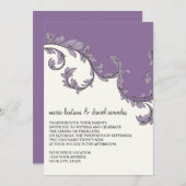 Modern Swirl Flourish Scroll Leaf Pattern Kaart (Voorkant / Achterkant)