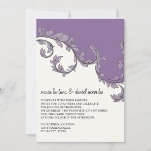 Modern Swirl Flourish Scroll  Leaf Pattern Kaart