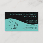 Modern Swirl Hands Logo Chiropractor Visitekaartje (Voorkant)