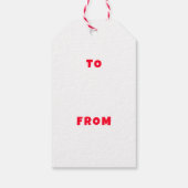 Modern Swirl HAPPY HOLIDAYS CUSTOM Pink TO FROM Cadeaulabel (Achterkant)