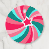 Modern Swirl HAPPY HOLIDAYS CUSTOM TO FROM Gift Bedankjes Labels (Voorkant)