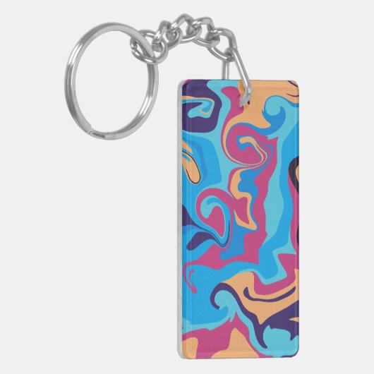 Modern Swirl Sleutelhanger (Voorkant Links)