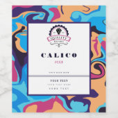 Modern Swirl Wijn Etiket (Enkel label)