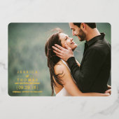 Modern Swirls | Aangepaste foto om de werkelijke d Folie Uitnodiging (Voorkant)