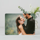 Modern Swirls | Aangepaste foto om de werkelijke d Folie Uitnodiging (Staand Voorkant)