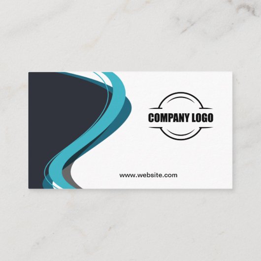 Modern Swirls Professional Visitekaartje (Achterkant)