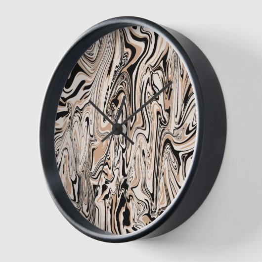 Modern Swirls Waterverf Black Pattern (Hoek)