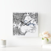 Modern Sydney City Street Map Wall Clock Vierkante Klok (Huis)